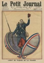 The Easter Egg of France, front cover illustration from 'Le Petit Journal', supplement illustre, 23rd March 1913 (colour litho) | Obraz na stenu