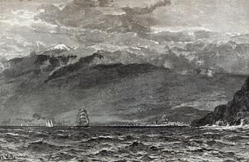 The Peak of Teneriffe, Sante Cruz, from 'Leisure Hour', 1888 (engraving) | Obraz na stenu