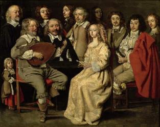 The Musical Reunion, 1642 (oil on copper) | Obraz na stenu