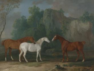 Three Hunters in a Rocky Landscape, 1775 (oil on canvas) | Obraz na stenu