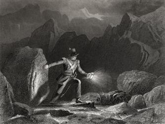 American engineer conveying despatches. From a 19th century print | Obraz na stenu
