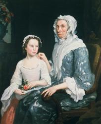 Portrait of an Elderly Lady and a Young Girl | Obraz na stenu