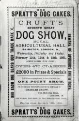 Poster advertising Cruft's Dog Show at the Royal Agricultural Hall in Islington, London in 1891 (litho) | Obraz na stenu