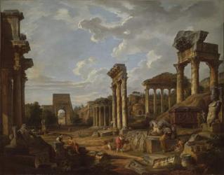 A Capriccio of the Roman Forum, 1741 (oil on canvas) | Obraz na stenu