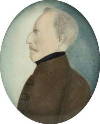 Miniature of “Colonel Gustafsson” former Gustav IV Adolf King of Sweden, c.1830 (watercolour on paper) | Obraz na stenu
