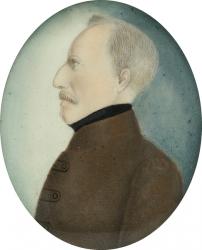 Miniature of “Colonel Gustafsson” former Gustav IV Adolf King of Sweden, c.1830 (watercolour on paper) | Obraz na stenu