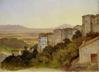 View of Olevano, 1821-24 (oil on paper on canvas) | Obraz na stenu