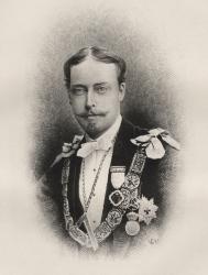 Prince Leopold, Duke of Albany, from 'The History of Freemasonry, volume I', published by Thomas C. Jack, London, 1883 (litho) | Obraz na stenu