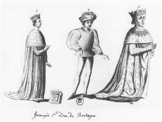 Francis I, Duke of Brittany (engraving) | Obraz na stenu