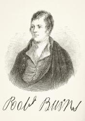 Robert Burns, from 'The National and Domestic History of England' by William Hickman Smith Aubrey (1858-1916) published London, c.1890 (litho) | Obraz na stenu