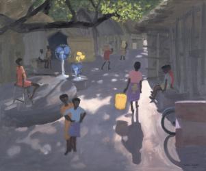 Fan Seller, Malindi, Kenya, 1995 (oil on canvas) | Obraz na stenu