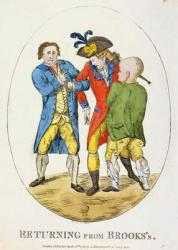 Returning from Brooks's, 1784 (colour etching) | Obraz na stenu