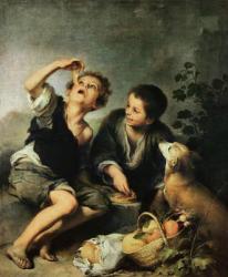 Children Eating a Pie, 1670-75 (oil on canvas) | Obraz na stenu