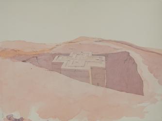 Giorgis II, Lalibela, Ethiopia, 1996 (w/c on paper) | Obraz na stenu