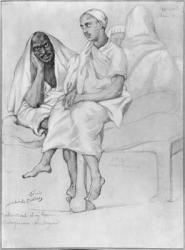 Negro and Arab from Mostaganem (pencil and gouache on paper) | Obraz na stenu