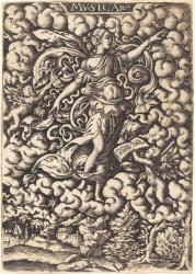 Musica, 16th century (engraving) | Obraz na stenu