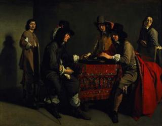 The Backgammon Players (oil on canvas) | Obraz na stenu