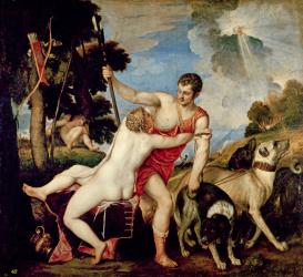 Venus and Adonis, 1553 (oil on canvas) | Obraz na stenu