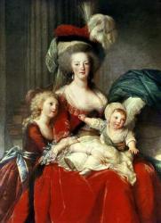 Marie-Antoinette (1755-93) and her Four Children, 1787 (oil on canvas) (detail of 3822) | Obraz na stenu
