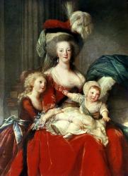 Marie-Antoinette (1755-93) and her Four Children, 1787 (oil on canvas) (detail of 3822) | Obraz na stenu