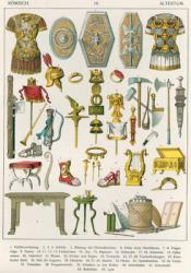 Roman Accessories, from 'Trachten der Voelker', 1864 (colour litho) | Obraz na stenu