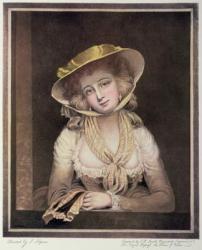 Portrait of Sophia Western, engraved by J.R. Smith, 18th (coloured engraving) | Obraz na stenu