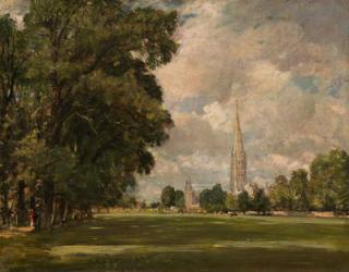 Salisbury Cathedral from Lower Marsh Close, 1820 (oil on canvas) | Obraz na stenu