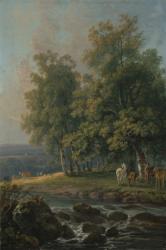 Horses and Cattle by a River, 1777 (oil on canvas) | Obraz na stenu
