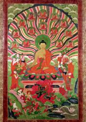 Scenes from the life of Buddha (painted textile) | Obraz na stenu