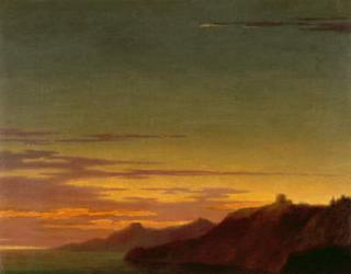 Close of the Day: Sunset on the Coast, c.1768-75 (oil over graphite on laid paper) | Obraz na stenu