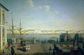 English Shore Street in St Petersburg, 1790s (oil on canvas) | Obraz na stenu