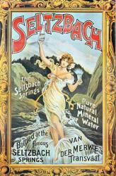 Poster advertising 'Seltzbach' pure natural mineral water from the Seltzbach Springs, Van der Merwe, Transvaal, 1890s (colour litho) | Obraz na stenu