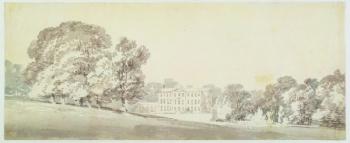 A three storied Georgian house in a park, c.1795 (wash over graphite on paper) | Obraz na stenu