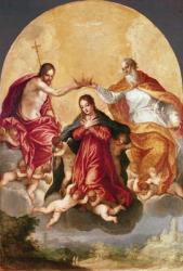 Coronation of the Virgin (oil on panel) | Obraz na stenu