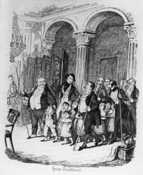 Public Dinners, illustration from 'Sketches by Boz', 1836 (engraving) | Obraz na stenu