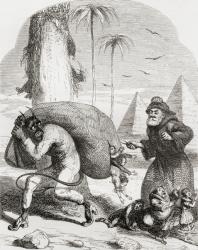 Illustration after George Cruikshank for the poem 'The Lay of St. Medard', from 'The Ingoldsby Legends or Mirth and Marvels', by Thomas Ingoldsby, published in 1865 (litho) | Obraz na stenu