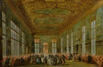Doge Alvise Mocenigo IV (1701-78) Giving a Banquet for the Ambassadors, 1776-78 (oil on canvas) | Obraz na stenu