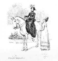 'Cheerful prognostics', illustration from 'Pride & Prejudice' by Jane Austen, edition published in 1894 (engraving) | Obraz na stenu
