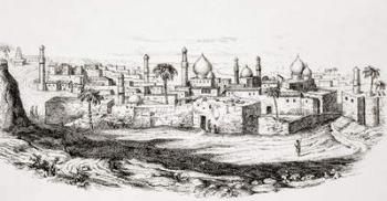 Baghdad, Iraq, after a mid-19th century illustration, from L'Histoire Universelle Ancienne et Moderne, published in Strasbourg c.1860 (engraving) | Obraz na stenu