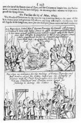 Chronicle of significant events during the English Civil War (engraving) (b/w photo) | Obraz na stenu