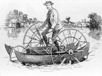 The Cycle in Use on the Water, c.1870-90 (engraving) | Obraz na stenu