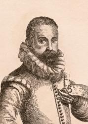 Karel van Mander, illustration from '75 Portraits Of Celebrated Painters From Authentic Originals', published in 1817, London (engraving) | Obraz na stenu