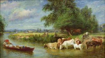 A Midsummer's Day on the Thames (oil on panel) | Obraz na stenu