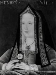 Portrait of Elizabeth of York (1465-1503) (oil on canvas) (b/w photo) | Obraz na stenu