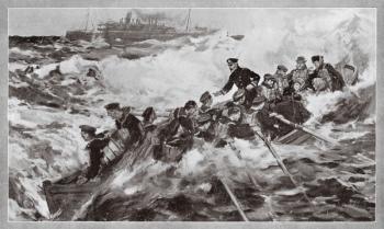The rescue of the Princess Royal and her family, from 'The Year 1912', published London, 1913 (b/w photo) | Obraz na stenu