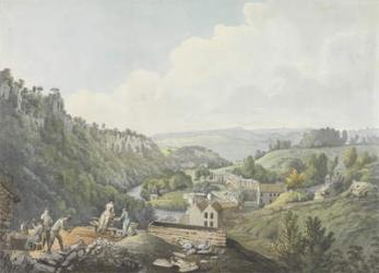 Matlock Baths, Derbyshire, c.1789 (w/c, pen and brown ink, graphite and wash on laid paper) | Obraz na stenu