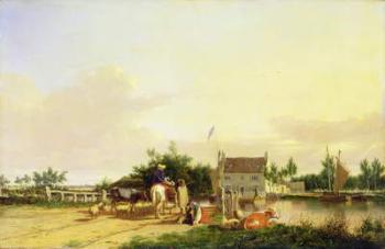 Buckenham Ferry on the River Yare, Norfolk, 1826 (oil on panel) | Obraz na stenu