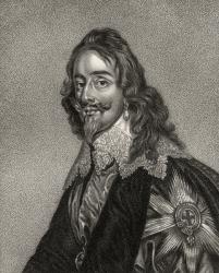 Charles I, engraved by Bocquet, from 'A Catalogue of the Royal and Noble Authors', published 1806 (litho) | Obraz na stenu
