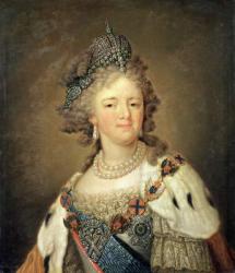 Portrait of Empress Maria Fyodorovna (1759-1828) (oil on panel) | Obraz na stenu