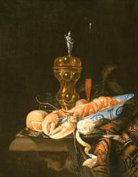 A Still Life with a Lobster in a Delft Bowl (oil) | Obraz na stenu